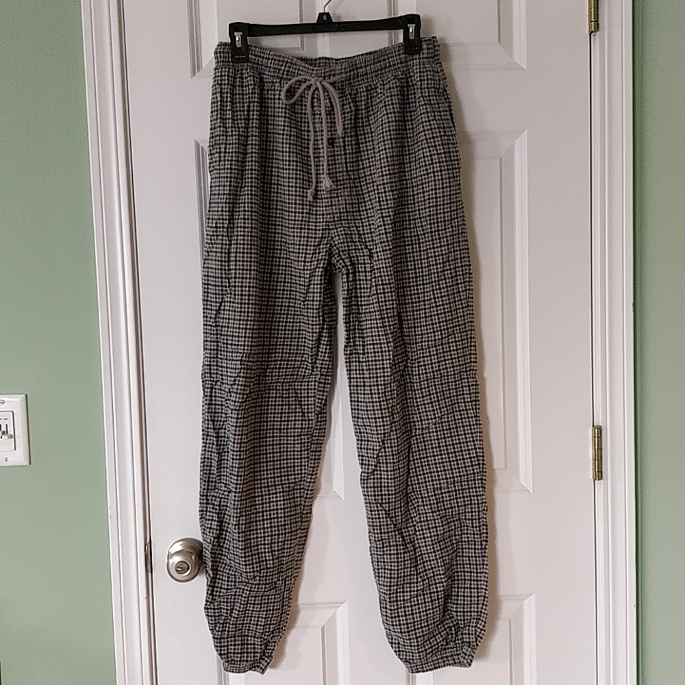 EUC Men's Plaid Jogger Pajama Bottoms